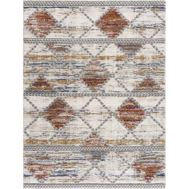 Geometric Indoor Rug, Rectangle 2' x 2'11"