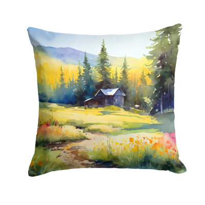 Montana Bitterroot in Watercolor Throw Pillow
