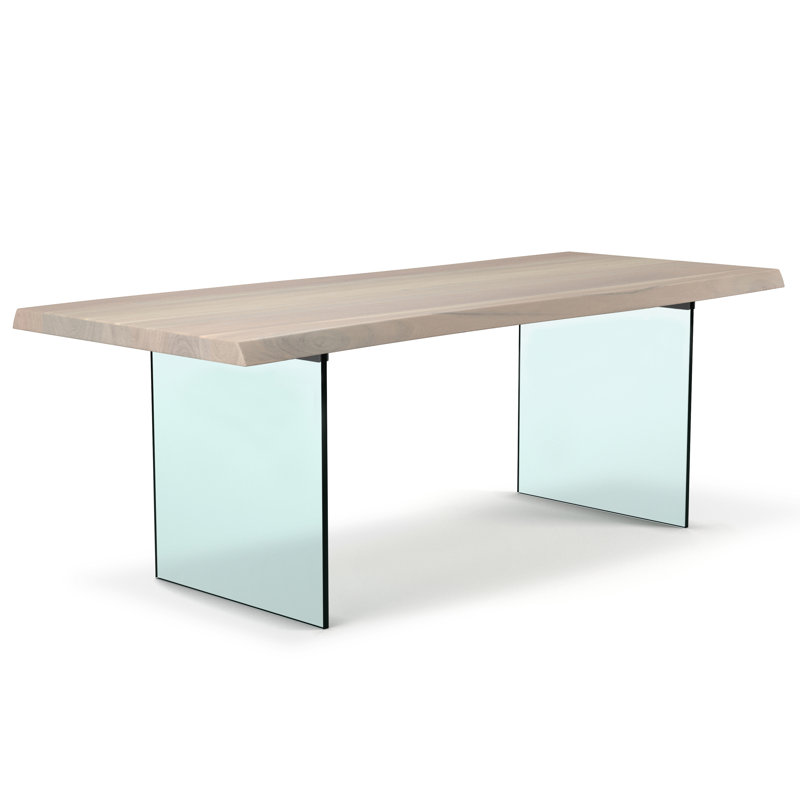 Colin Acacia Solid Wood Top Dining Table, 29.75"H x 92"L x 40"W, White Wash