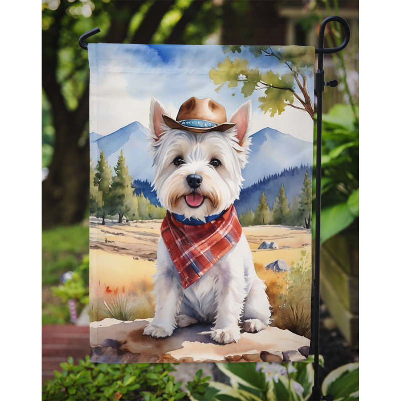 Drapeau Cowboy Welcome Garden, Westie