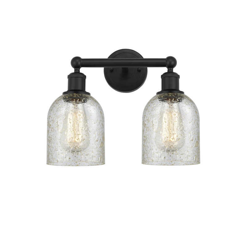 Éclairage pour meuble-lavabo à 2 lumières 14 po Reiko, Noir mat, Mica