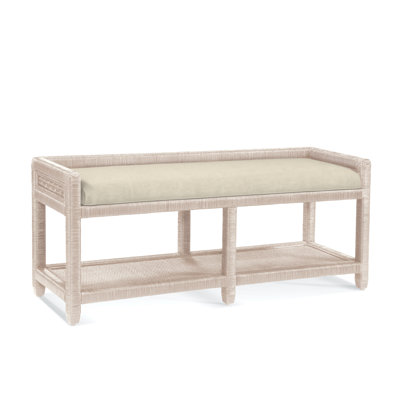 Glinda Wicker Shelves Storage Bench by Birch Lane