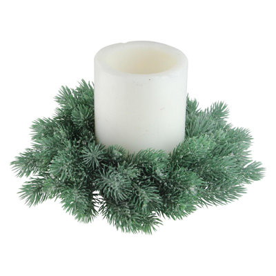 10" Frosted Pine Traditional Christmas Wreath