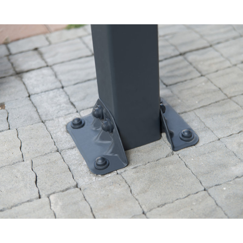 Gray 10' x 16' Aluminum and Polycarbonate Carport Kit