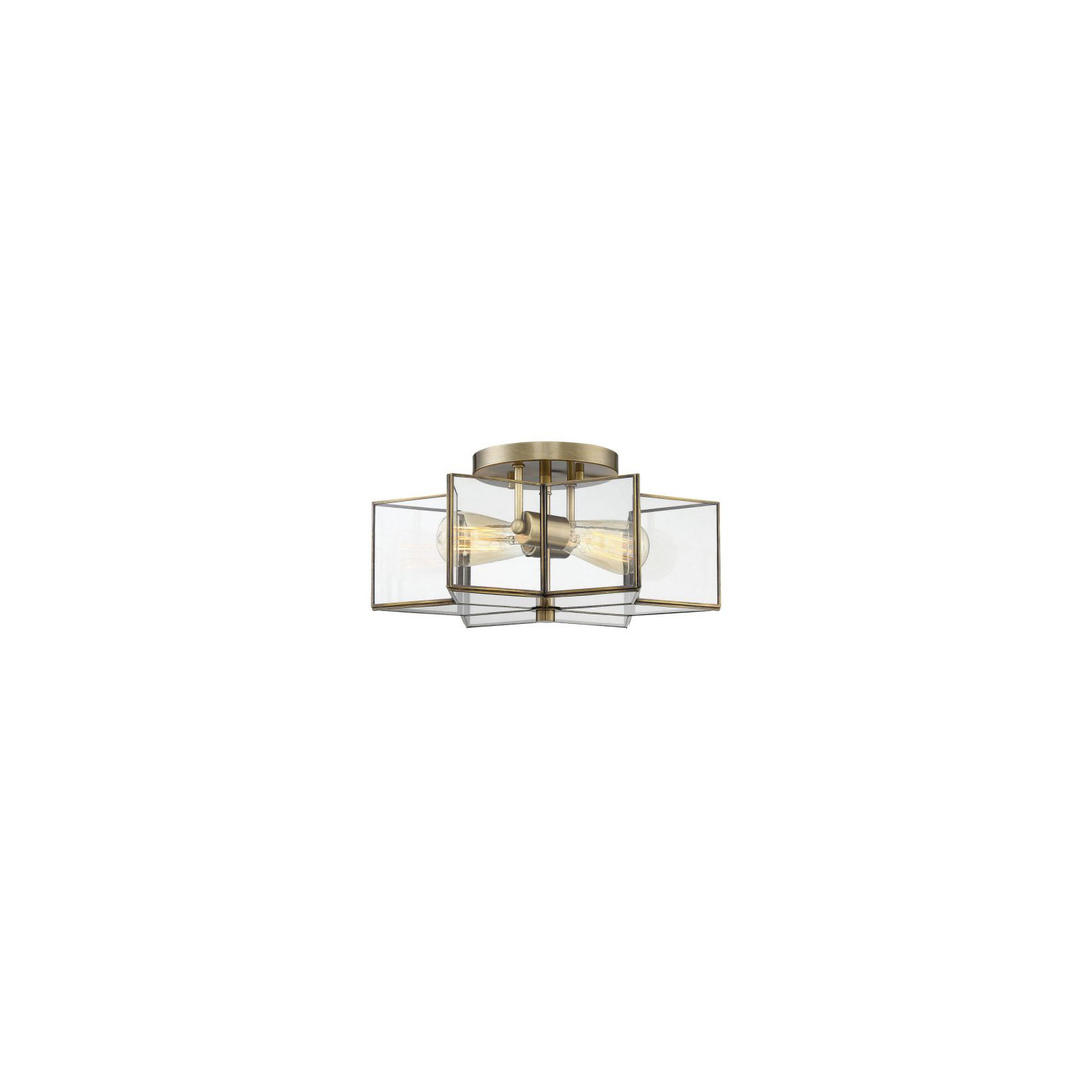 Putnam 2 Light Glass Semi Flush Mount, Glass