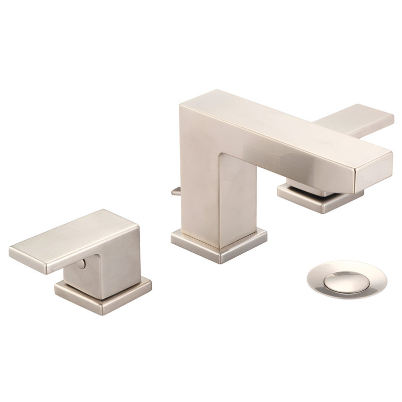 Mod 2-handle Bathroom Faucet with Drain Assembly, Brushed Nickel