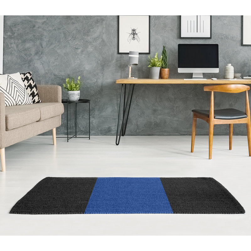 Tapis bleu/noir zone, Rectangle 5 pi x 7 pi