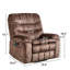 Fauteuil inclinable électrique surdimensionné à massage l 39,4 po Khorey-93688286