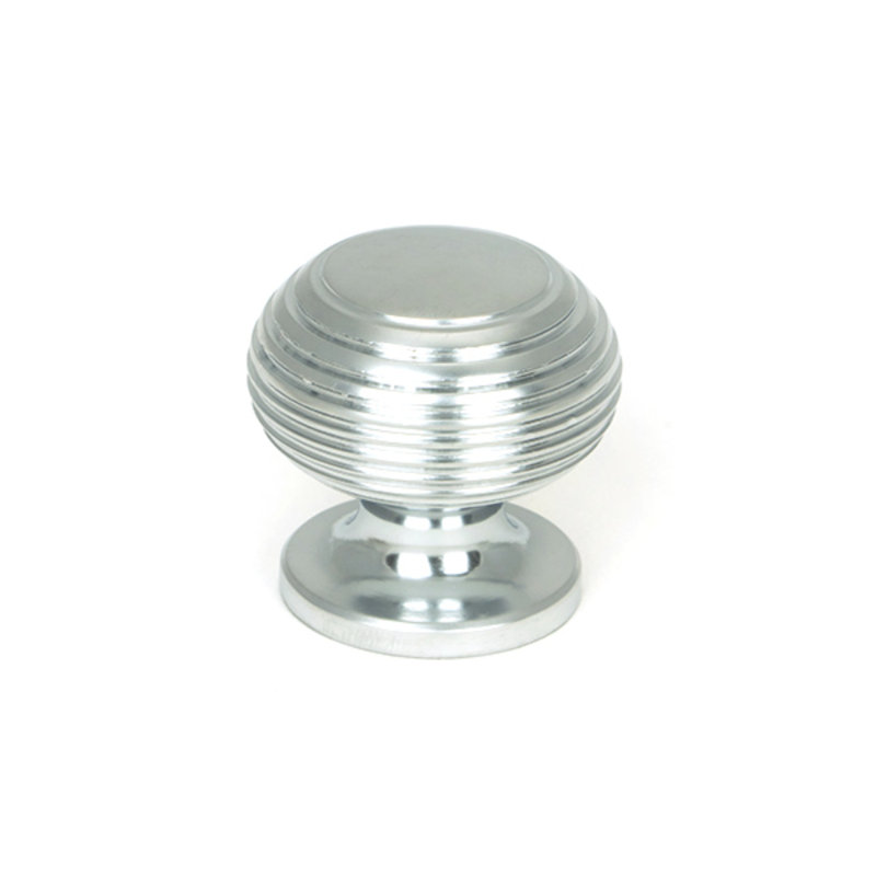 Round Knob, Satin Chrome, 3 cm