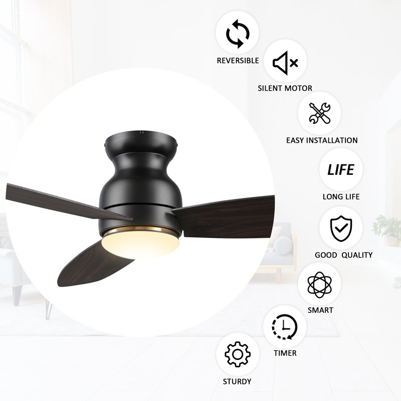 Ventilateur de plafond intelligent avec lumière Elwina