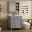 Meuble-lavabo 30 po avec lavabo supérieur et armoire à miroir-403221322
