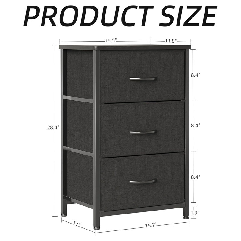 Chest of Drawers, Black
