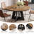 Round Farmhouse Dining Table Brown+Black-866098550
