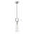 Brushed Nickel 1-Light Mini Pendant with Clear Cylindrical Glass Shade-825503411-857543044