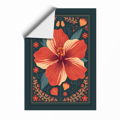 Hibiscus in Bloom Botanical - Framed Print