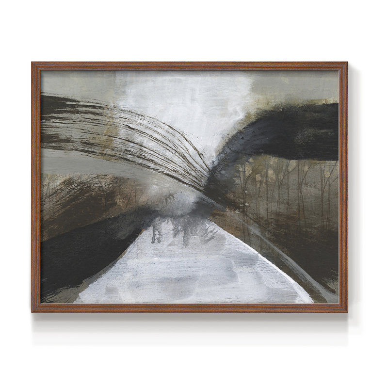 Clouded Vortex I -Framed Print - Restickable, H 11 po x l 14 po, Noyer
