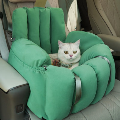 Lit de transport pour chat portable avec sangles à main, sac de voyage pliable pour animal de compagnie, nid pour chat à usage double et siège de voiture pour petits chats