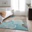 Premium Machine Washable Cerrito AMF517 Teal 8' x 8' Round Rug-103835320