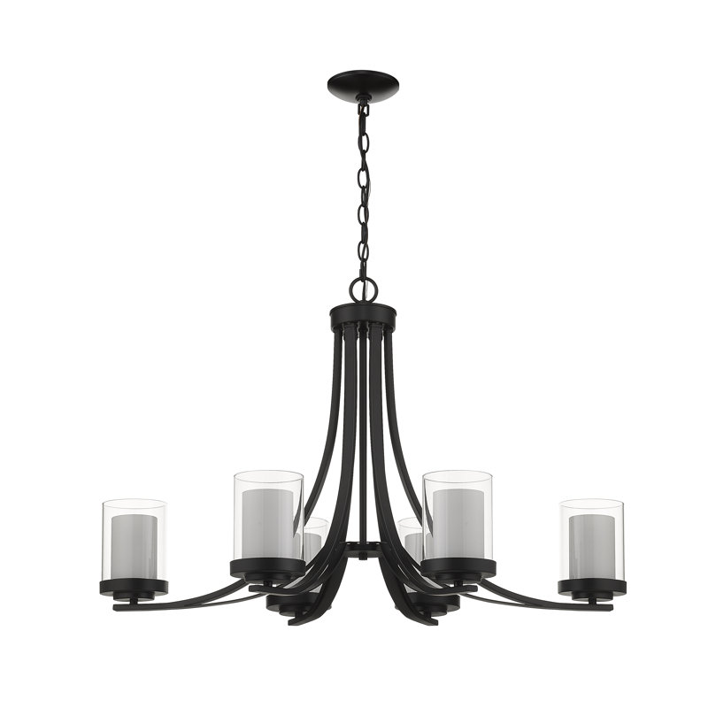 Lustre classique / traditionnel à 5 lumières Arie, Noir mat