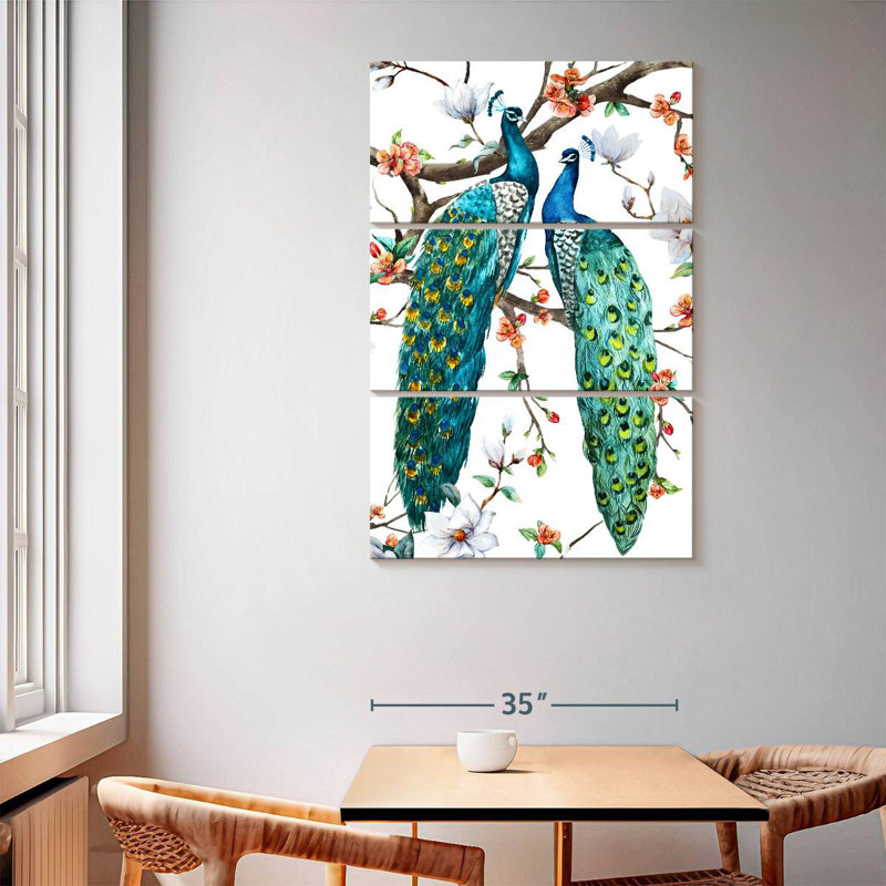 Brampt Paradise Birds I, 65" H x 42" W