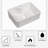 16"X12" White Ceramic Rectangular Vessel Bathroom Sink