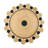 Adwin Two-Tone Jute Hippy Circle Medallion Black/Natural Rug-2057523567
