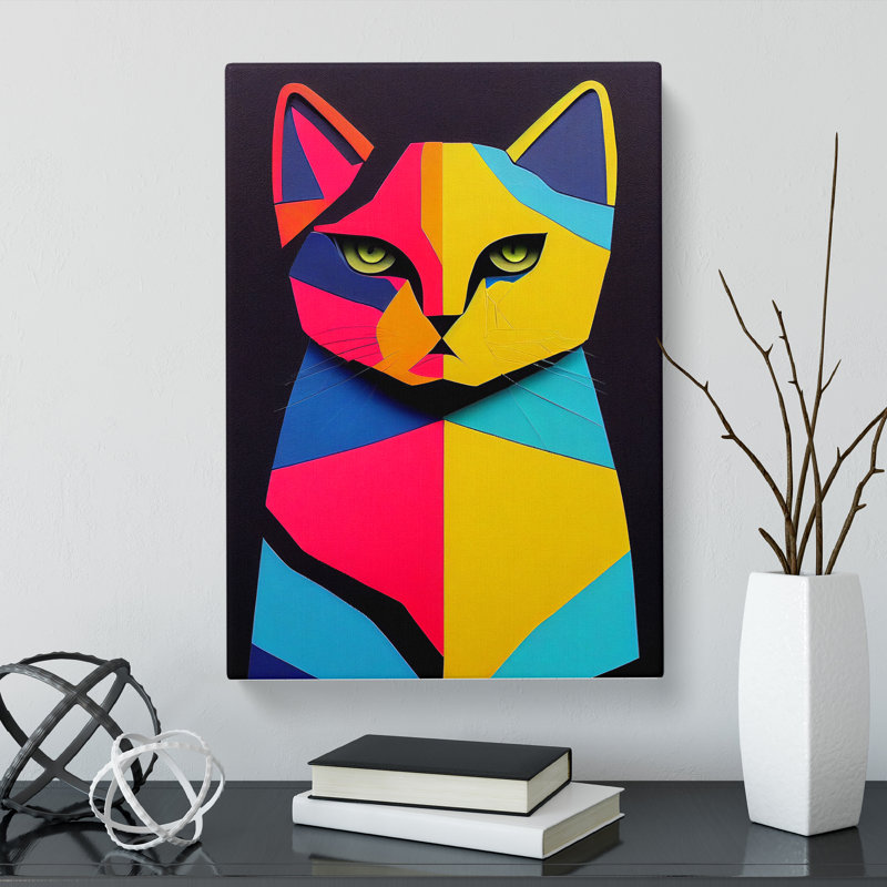 Cat Abstract Vol.3 - Wrapped Canvas, 50cm H x 35cm W x 3cm D