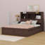 Lit plateforme avec rangement et tablettes coulissantes, lit gigogne et 2 tiroirs-835887925