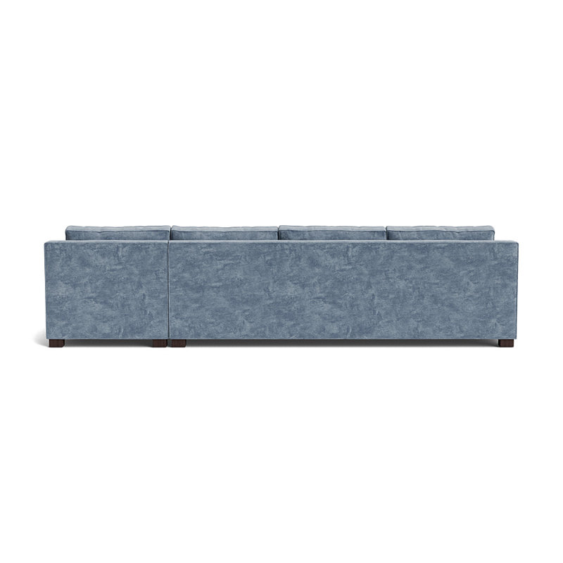 Upholstered Sectional, Right Hand Facing, Vintage Chenille - Smoky Blue, Java