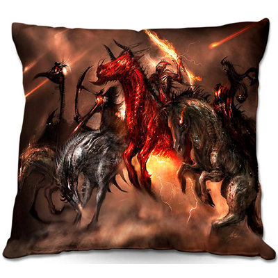 Coussin dragons canapé quatre cheval