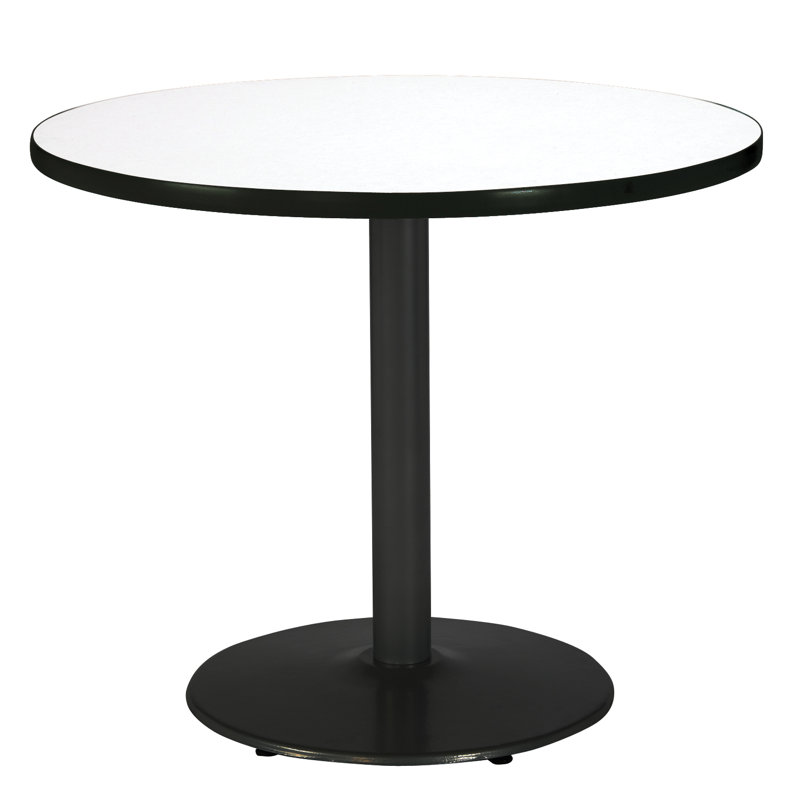 Table de salle à manger ronde, Lin frais, Noir, H 29 po x L 42 po x L 42 po