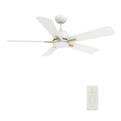 Unaisa 5 Blades LED Smart Ceiling Fan with Remote Control and Light Kit Included
