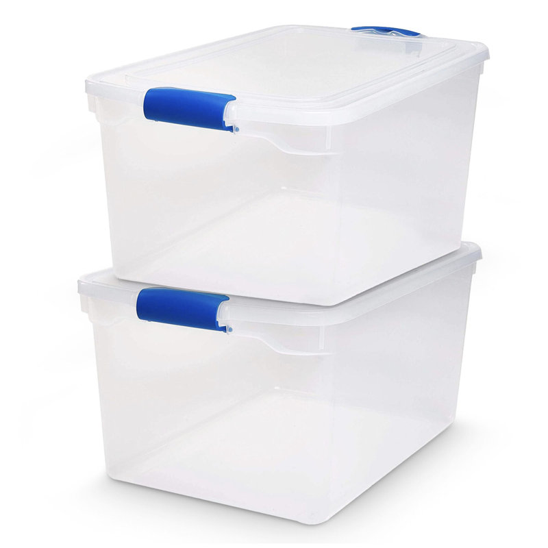 Bac de rangement empilable à usages multiples Homz, 66 pte, Bleu