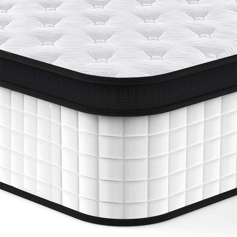 Hybrid Mattress with Individual Pocket Spring and 7 - Zoned Memory Foam, Featuring Knitted Cover and Strong Edge Support for Optimal Comfort