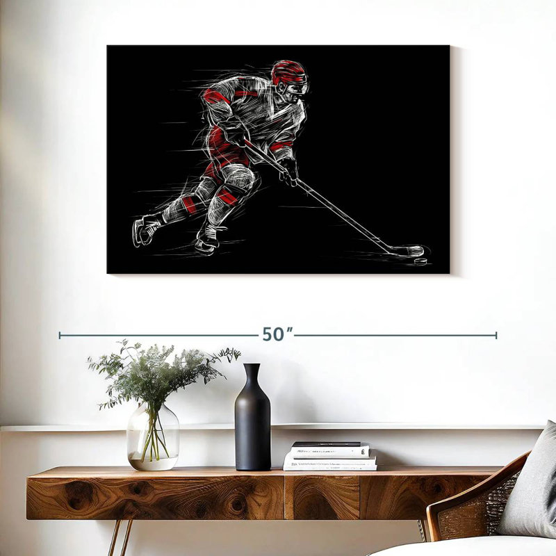 Accélérer le joueur de hockey, H 26 po x l 39 po