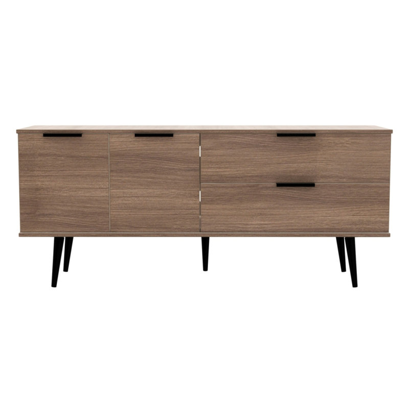 Fully Assembled Menifee 147 Cm Wide 2 Drawer Sideboard, Walnut
