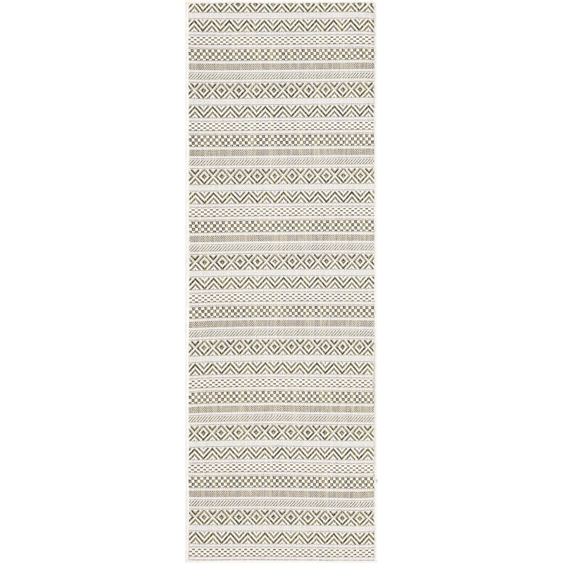 Striped Indoor / Outdoor Rug, Runner 2' x 6'