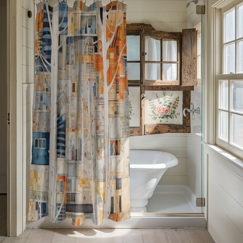Rideau de douche Imeldo, H 74 po x l 71 po
