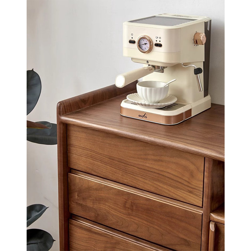Vitrine en bois minimaliste moderne, H 35,43 po x l 55,12 po x P 17,72 po