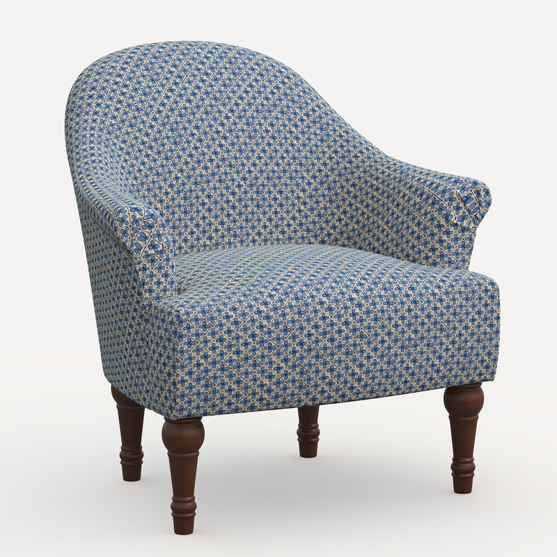 Preeti Accent Chair, Jr Aalap Blue Geometric