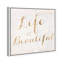 «Life Is Beautiful Champagne, Beautiful Life Sign Modern», art textuel sur toile-71089700-71089707