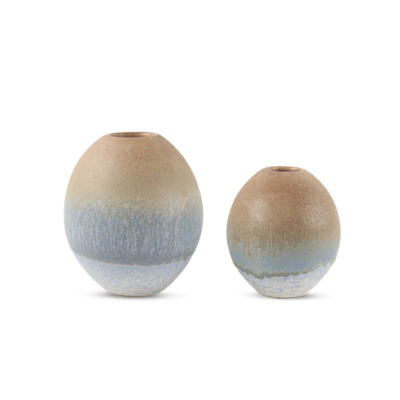 Avikal Ceramic Ombre Round Table Vase Set