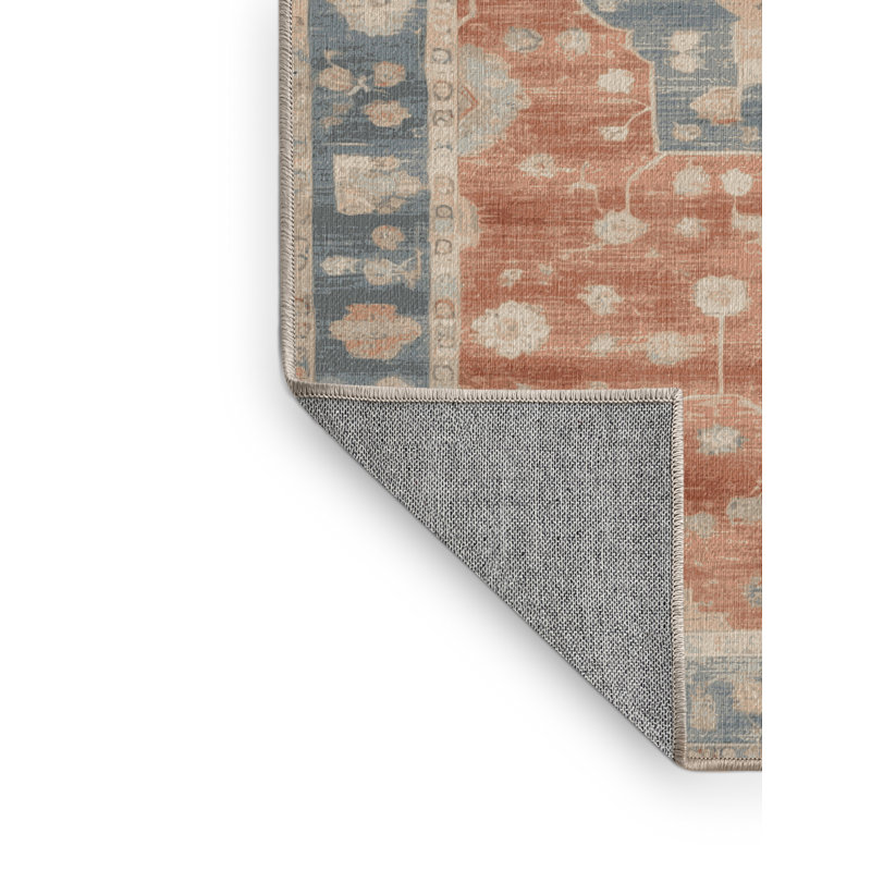 Machine Washable Overdyed Brown Area Rug, Rectangle 2' x 3'