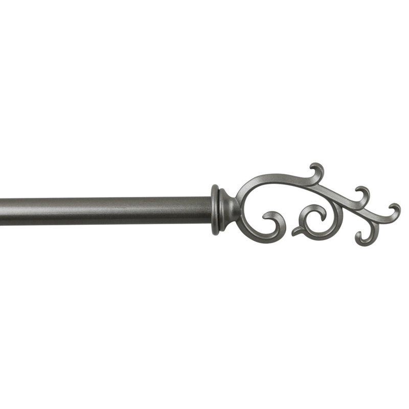Tringle à rideaux simple Haigler, H 1 po x l 84 po x P 1 po, Étain
