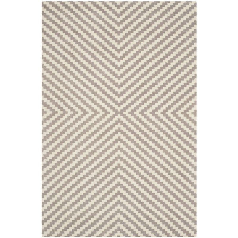 Sanyla Hand Tufted Wool Geometric Rug, Rectangle 4' x 6'