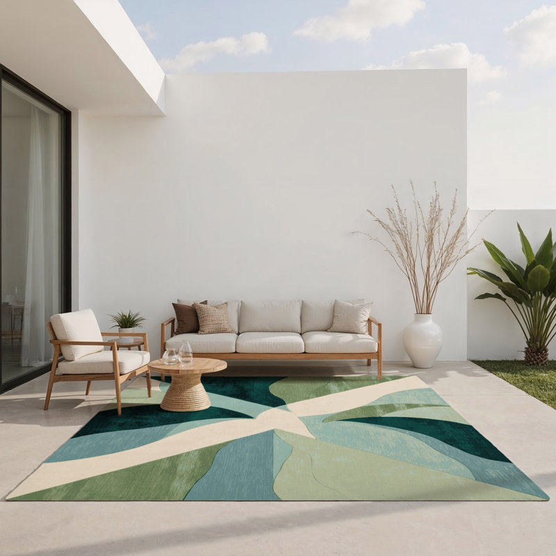 Tapis intérieur et extérieur Cosmic Tranquility, Rectangulaire 3 pi x 5 pi