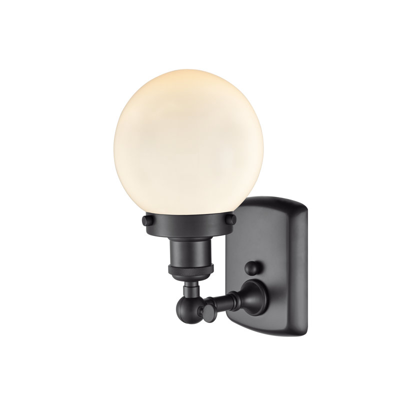 Chippewa Armed Sconce, Matte Black, Matte White, Incandescent