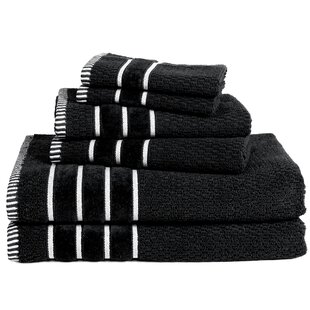 6-Piece 100% Cotton Towel Set - with 2 Bath Towels, 2 Hand Towels, and 2 Washcloths