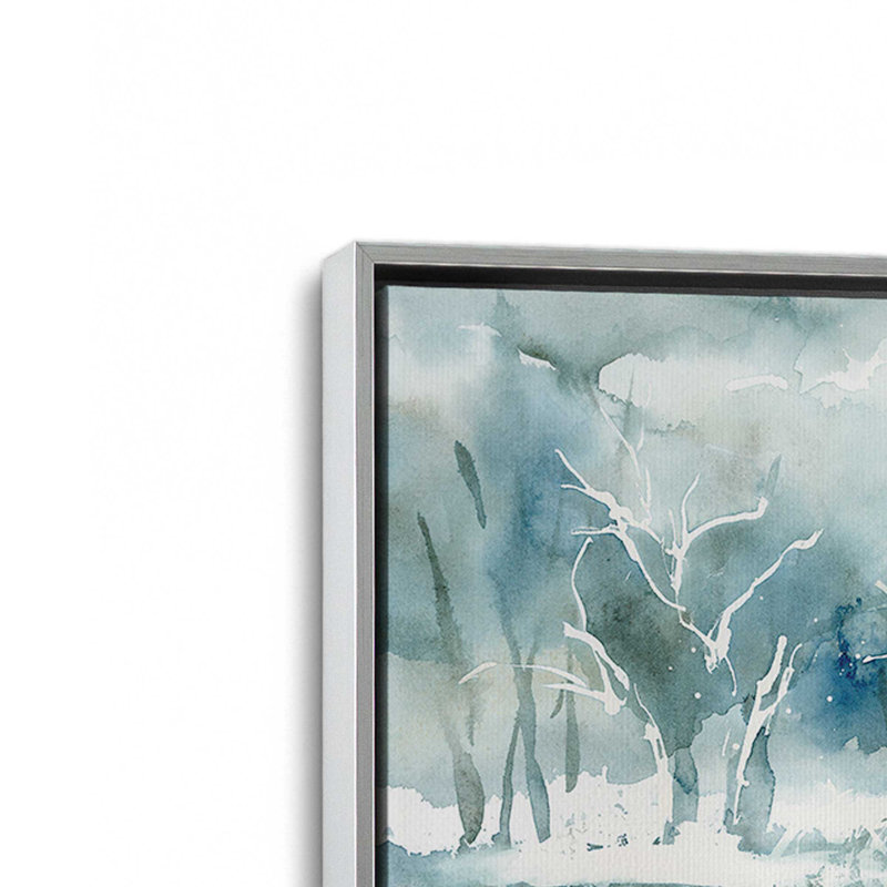 Imprimé sérénité «Frozen Forest», Cadre argenté, H 20,75 po x l 30,75 po x P 1,75 po