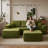 37.01'' Wide Fluffy Ottoman, Plush Accent Pouf, For Modern Interior Design-1696837626